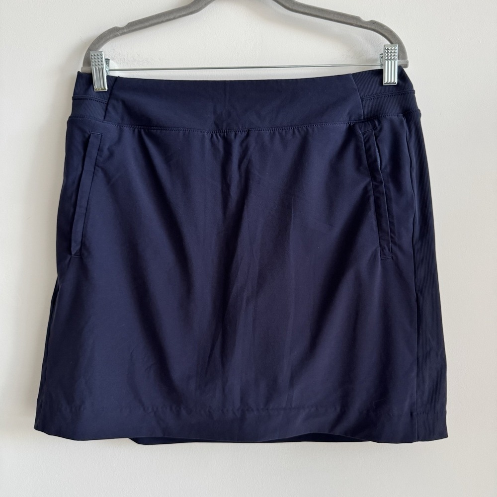 Athleta Brooklyn Skort Size 14 Tall Pickleball Golf Tennis Navy Blue